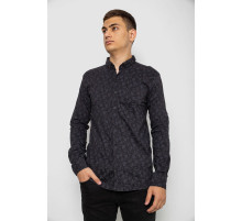 Сорочка чоловіча з принтом, колір чорний, 214R814