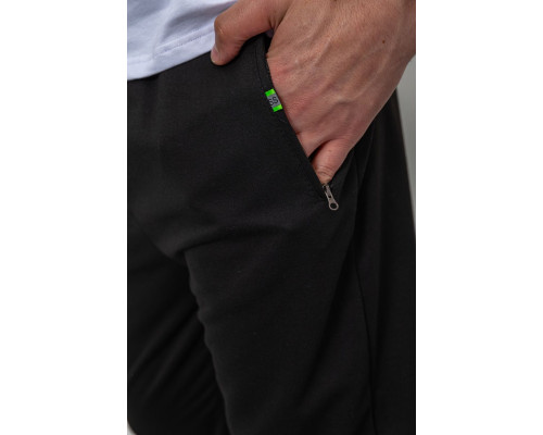 Спортивні штани чоловічі двонитка, колір чорний, 244R41298