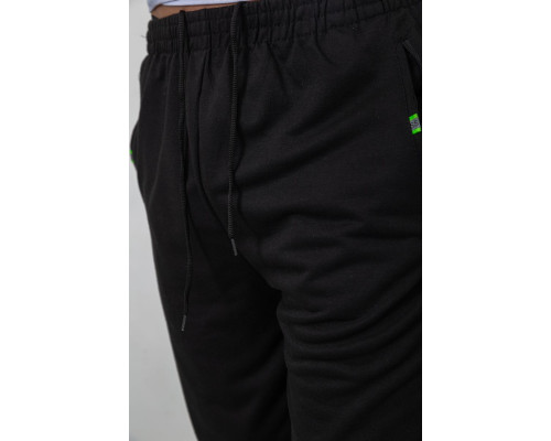 Спортивні штани чоловічі двонитка, колір чорний, 244R41298