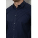 Сорочка чоловіча однотонна, колір темно-синій, 214R7466