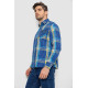 Сорочка чоловіча в клітинку, колір синій, 214R0743-1