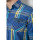 Сорочка чоловіча в клітинку, колір синій, 214R0743-1