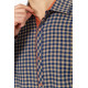 Сорочка чоловіча в клітинку байкова, колір синьо-коричневий, 214R16-33-164