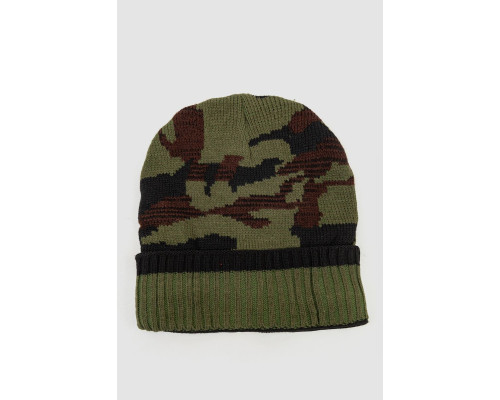 Шапка чоловіча камуфляж на хутрі, колір хакі, 244RM48
