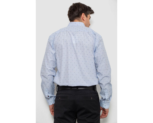 Сорочка чоловіча з принтом, колір блакитний, 214R813