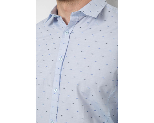 Сорочка чоловіча з принтом, колір блакитний, 214R813