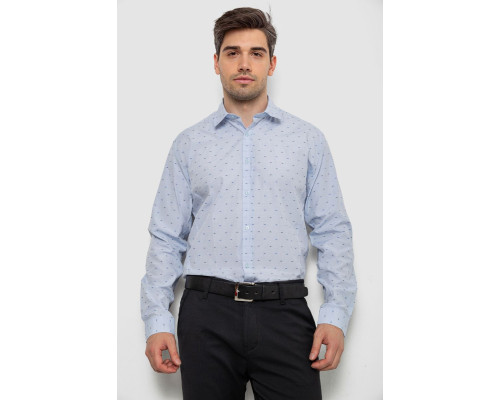 Сорочка чоловіча з принтом, колір блакитний, 214R813