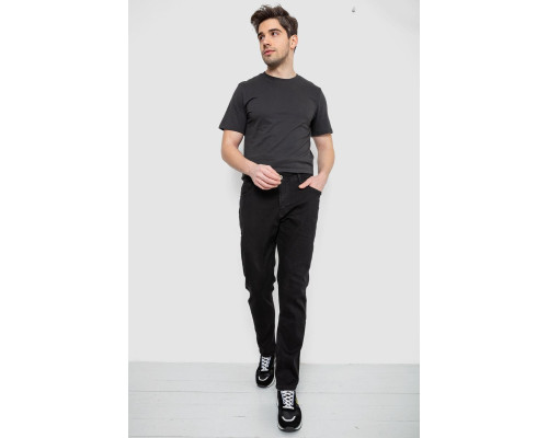 Джинси чоловічі середньої посадки, колір чорний, 244R8349