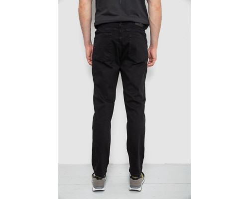 Джинси чоловічі середньої посадки, колір чорний, 244R8349