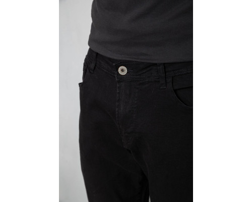 Джинси чоловічі середньої посадки, колір чорний, 244R8349