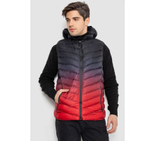 Жилетка чоловіча демісезонна, колір чорно-червоний, 244RC888