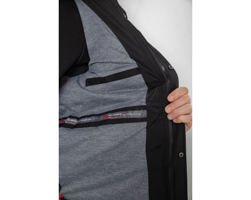 Куртка чоловіча демісезонна з капюшоном, колір чорний, 244RL9159AL