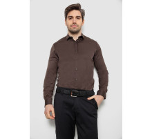 Сорочка чоловіча однотонна, колір шоколадний, 186R6917