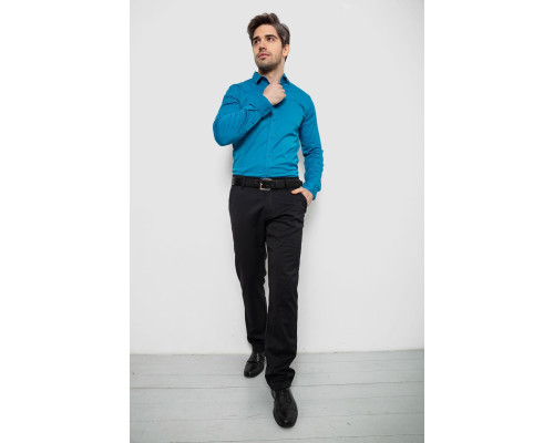 Сорочка чоловіча однотонна, колір бірюзовий, 186R6917