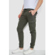 Брюки карго чоловічі на резинці, колір хакі, 244R1643