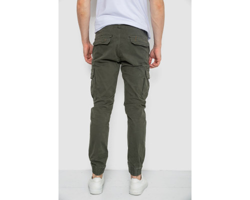 Брюки карго чоловічі на резинці, колір хакі, 244R1643