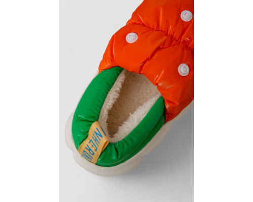 Капці дитячі домашні із задником, колір оранжево-зелений, 243R2931