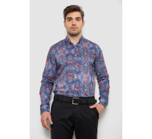 Сорочка чоловіча з принтом, колір синій, 214R2684