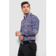 Сорочка чоловіча з принтом, колір синій, 214R2684
