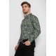 Сорочка чоловіча з принтом, колір зелений, 214R1036