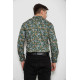 Сорочка чоловіча з принтом, колір зелений, 214R1036