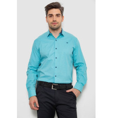 Сорочка чоловіча з принтом, колір бірюзовий, 214R7401
