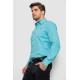 Сорочка чоловіча з принтом, колір бірюзовий, 214R7401