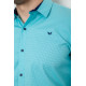 Сорочка чоловіча з принтом, колір бірюзовий, 214R7401