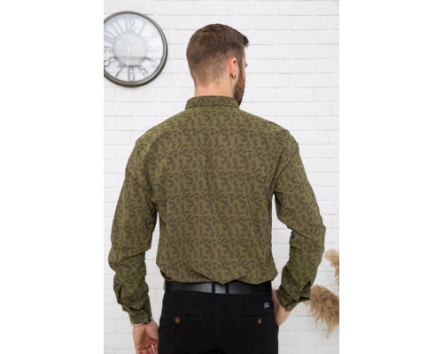 Сорочка чоловіча, хакі, натуральна бавовна, 511F015 колір Хакі