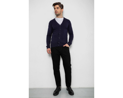 Кофта чоловіча на ґудзиках, колір темно-синій, 238R18004