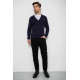 Кофта чоловіча на ґудзиках, колір темно-синій, 238R18004