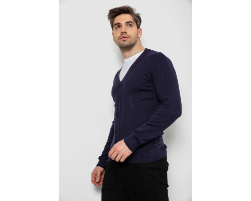 Кофта чоловіча на ґудзиках, колір темно-синій, 238R18004