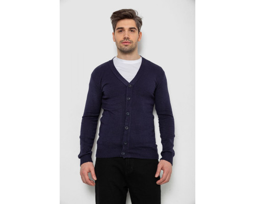 Кофта чоловіча на ґудзиках, колір темно-синій, 238R18004