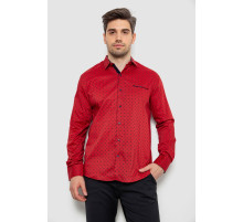 Сорочка чоловіча з принтом, колір червоний, 214R7166