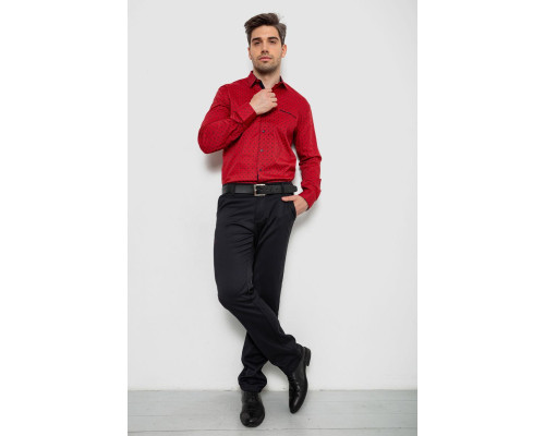 Сорочка чоловіча з принтом, колір червоний, 214R7166