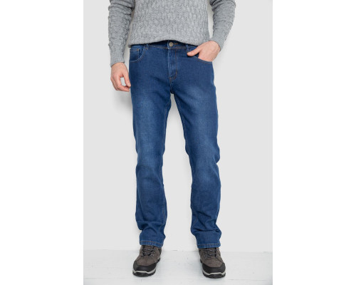 Джинси чоловічі на флісі, колір синій, 254R2409