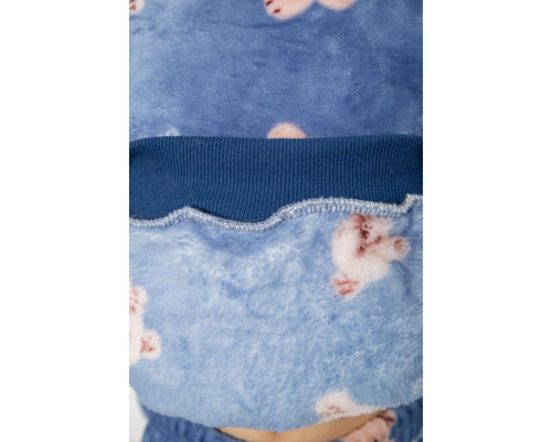 Піжама дитяча плюшева унісекс, колір джинс, 102R1538