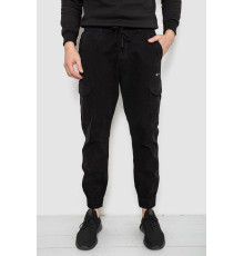 Штани чоловічі однотонні, колір чорний, 244R1693 Штани чоловічі однотонні, колір чорний, 244R1693