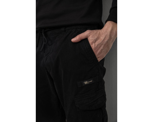 Штани чоловічі однотонні, колір чорний, 244R1693