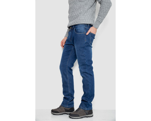 Джинси чоловічі на флісі, колір синій, 254R2410