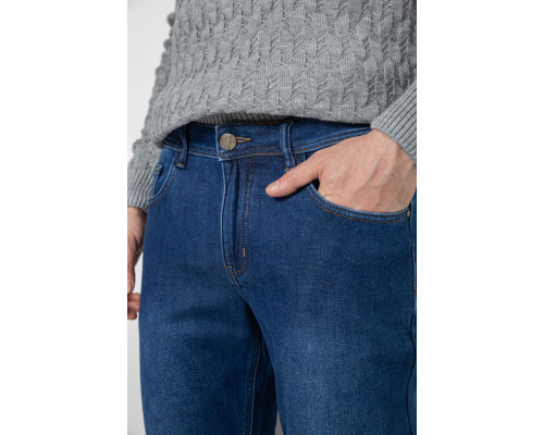 Джинси чоловічі на флісі, колір синій, 254R2410