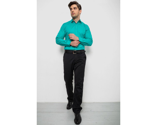 Сорочка чоловіча однотонна, колір м'ятний, 214R7327-1