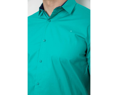 Сорочка чоловіча однотонна, колір м'ятний, 214R7327-1