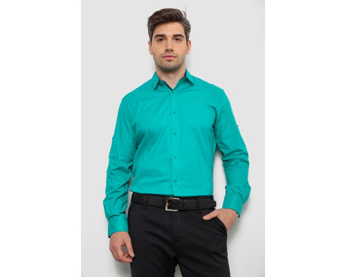 Сорочка чоловіча однотонна, колір м'ятний, 214R7327-1