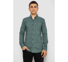 Сорочка чоловіча з принтом, колір оливковий, 214R1029