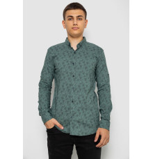 Сорочка чоловіча з принтом, колір оливковий, 214R1029