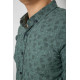 Сорочка чоловіча з принтом, колір оливковий, 214R1029