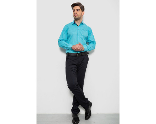 Сорочка чоловіча з принтом, колір бірюзовий, 214R7172
