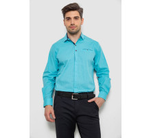 Сорочка чоловіча з принтом, колір бірюзовий, 214R7172