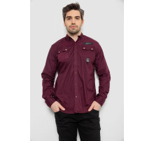 Сорочка чоловіча, колір бордовий, 186R01-1